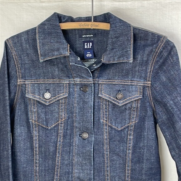 Vintage GAP Stretch Jean Jacket NWOT dark wash - Picture 4 of 16